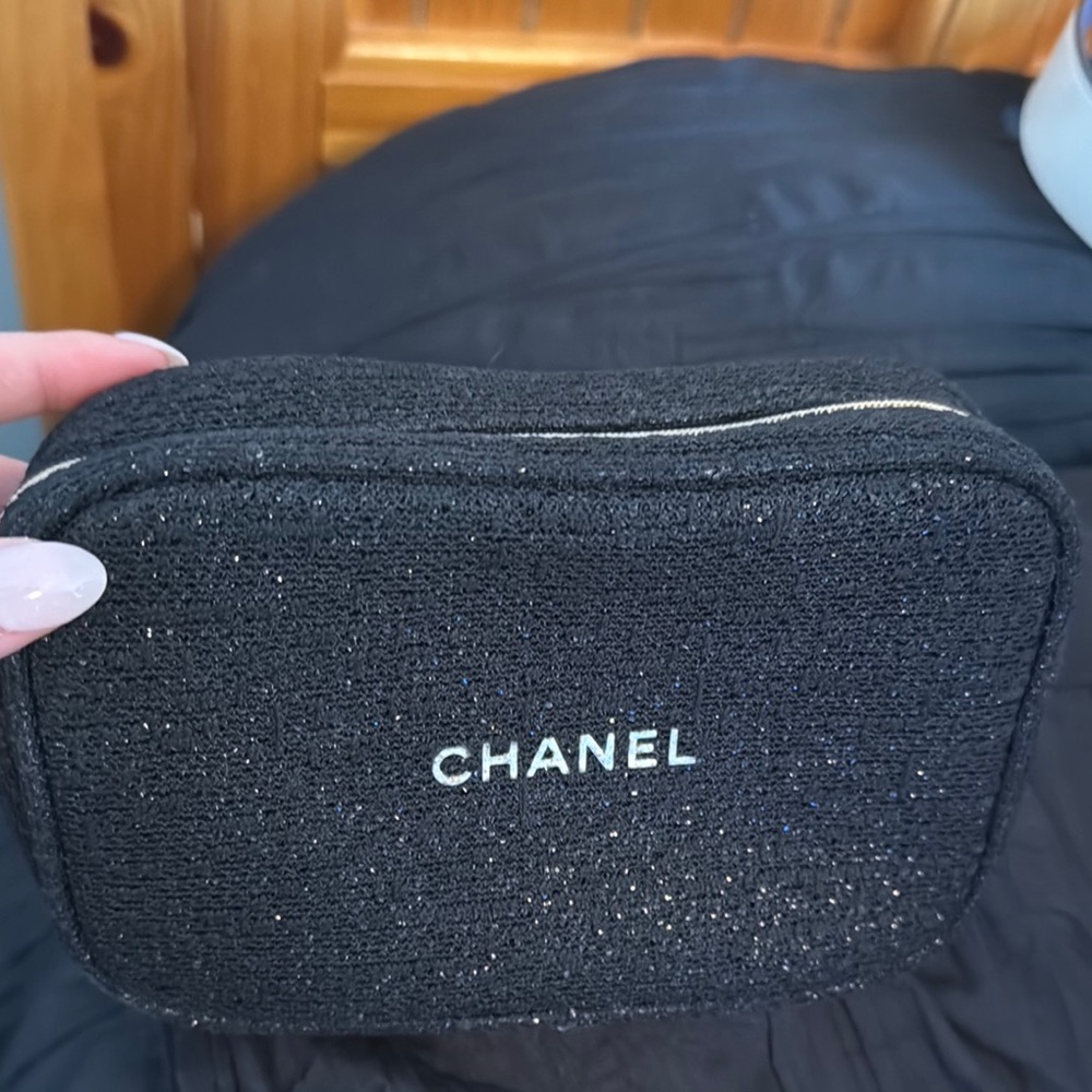 Limited Edition- Chanel Holiday Black Sparkle Cosmetic Bag